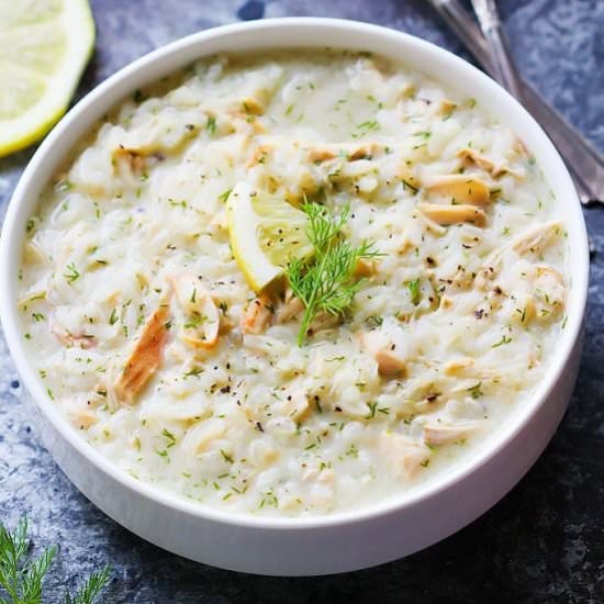 Creamy Lemon Dill Chicken Soup