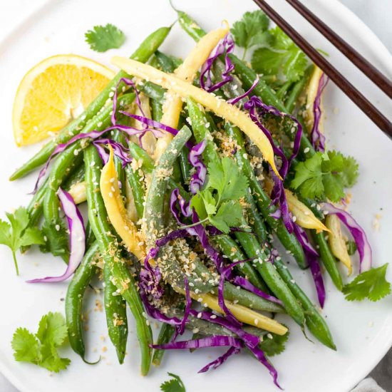 Green Beans with Orange Miso Sauce