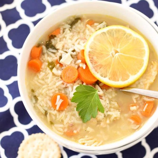 Leftover Turkey and Rice Soup