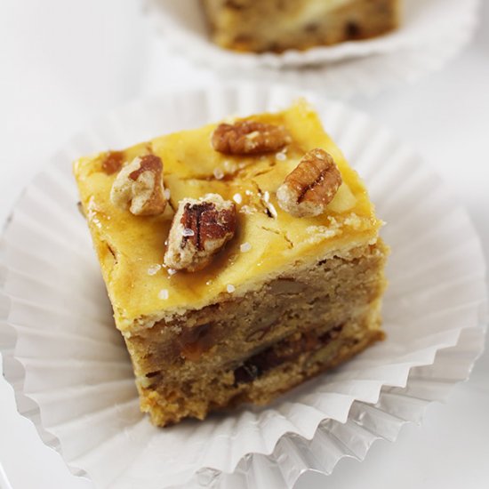 Salted Caramel Cheesecake Blondies