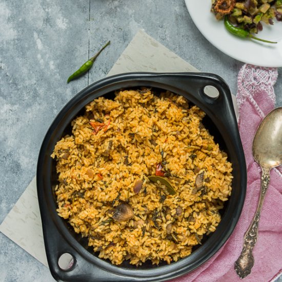 Chettinad Mushroom Biryani