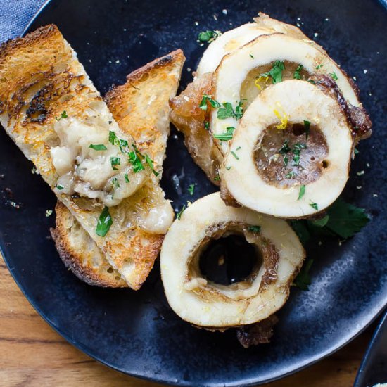 Garlicky Marrow Bruschetta