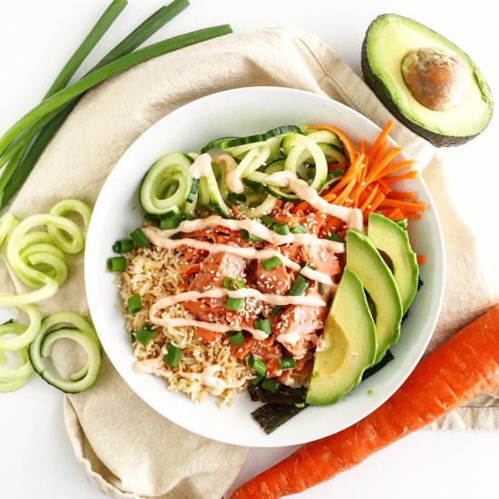 Salmon Sushi Bowls