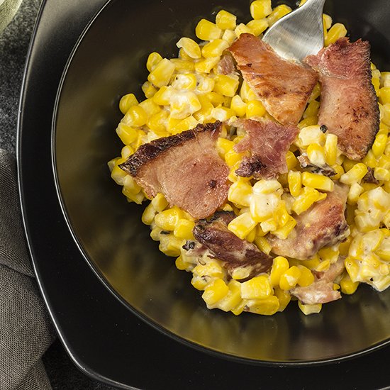 Almost Cream-Style Corn & Ham