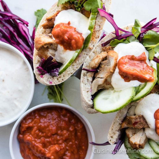 Gluten Free Chicken Pitas