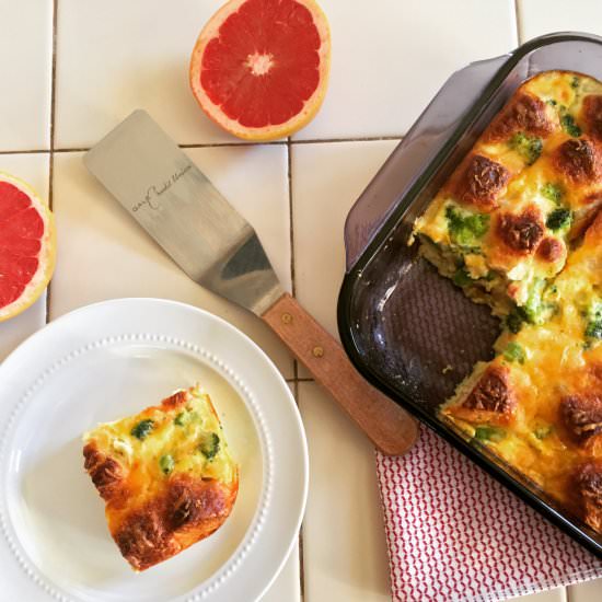 Broccoli and Biscuit Breakfast Bake