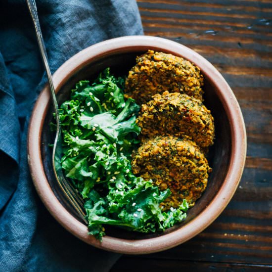 Winter Kale Falafel