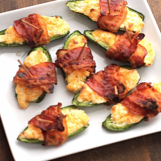 Bacon-Wrapped Jalapeno Poppers