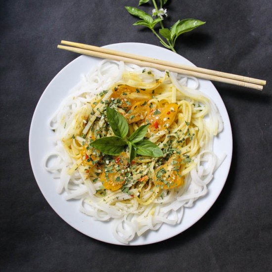 Golden Spiced Thai Noodles