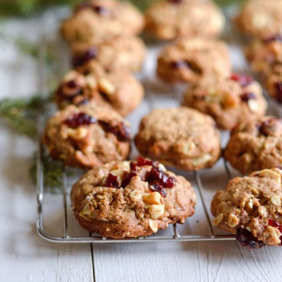 Cranberry Walnut Oatmeal Cookies