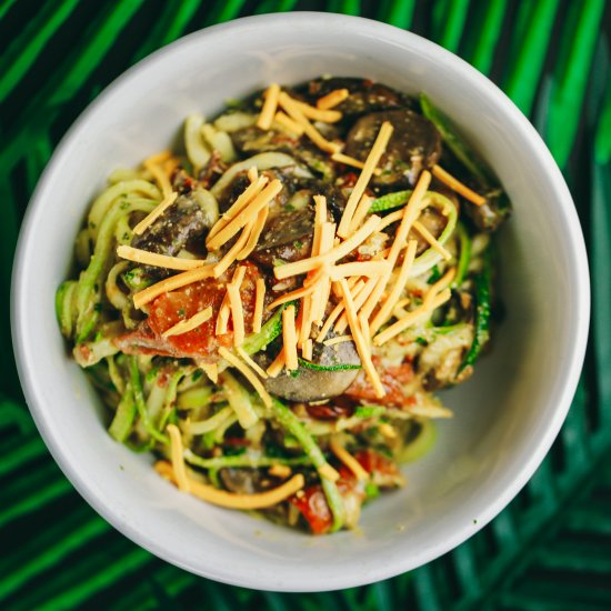 Easy Creamy Zoodle Bowl