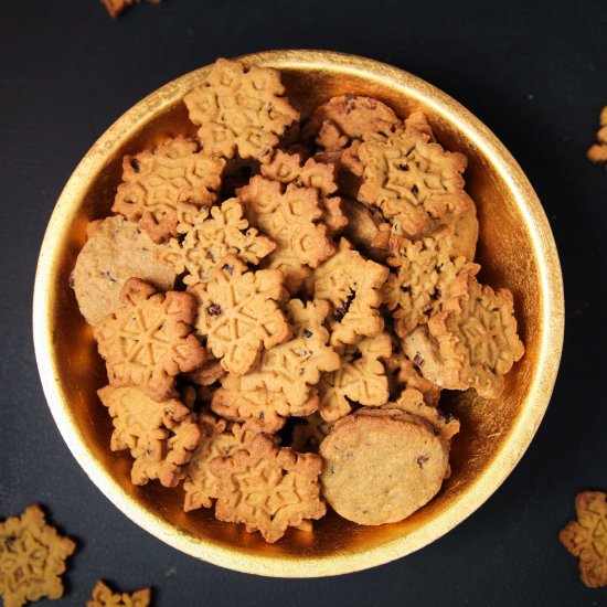 Golden Cacao Nib Cookies Two Ways