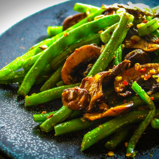 Green Beans in Red Miso Butter