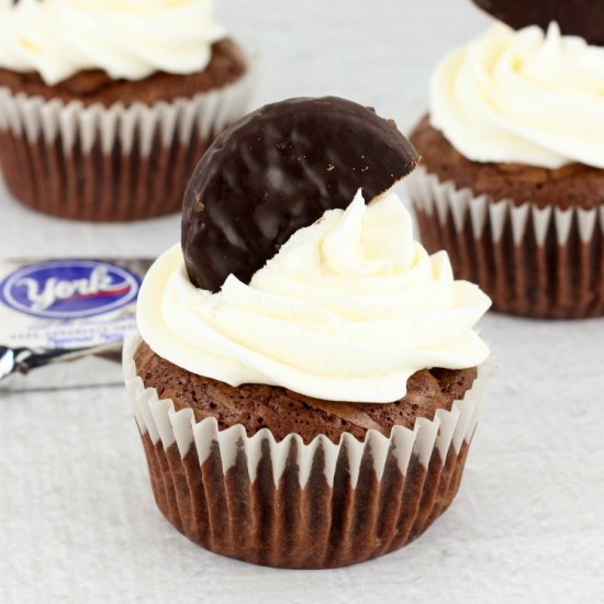 Peppermint Patty Brownie Cupcakes