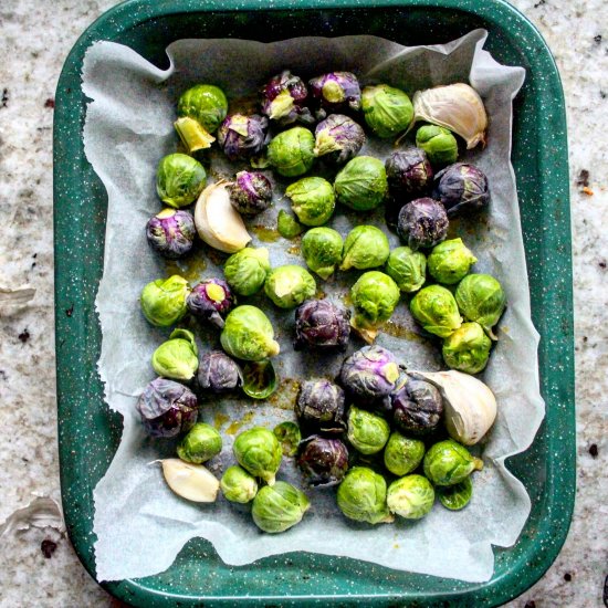 Roasted Brussel Sprouts with Garlic