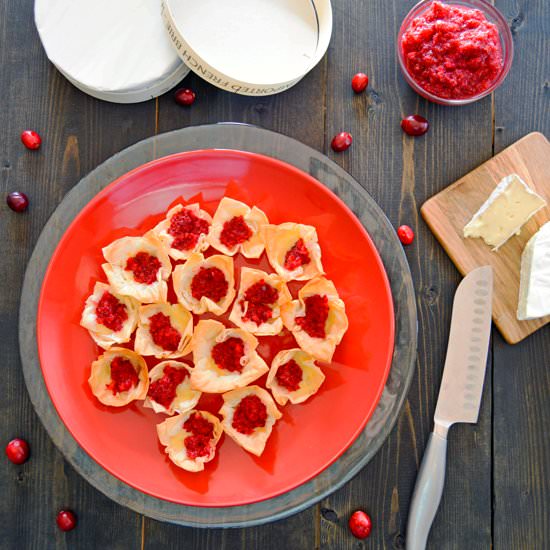 Brie & Cranberry Phyllo Bites