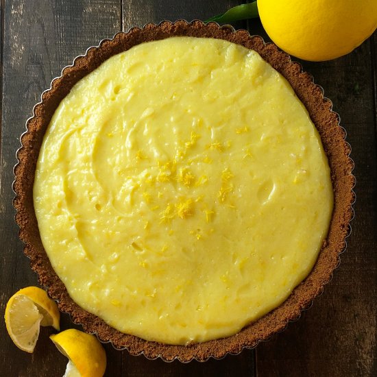 Meyer Lemon Tart & Gingersnap Crust