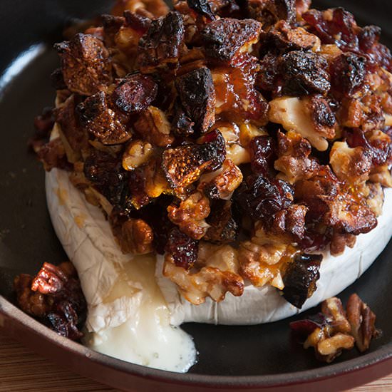 Dried Fruit and Nut Baked Brie