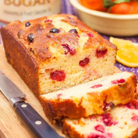 Cranberry Orange Yogurt Loaf Cake