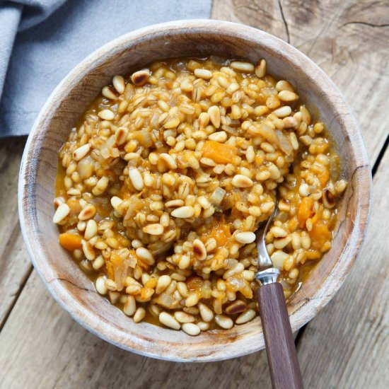 Roasted Squash Barley Risotto