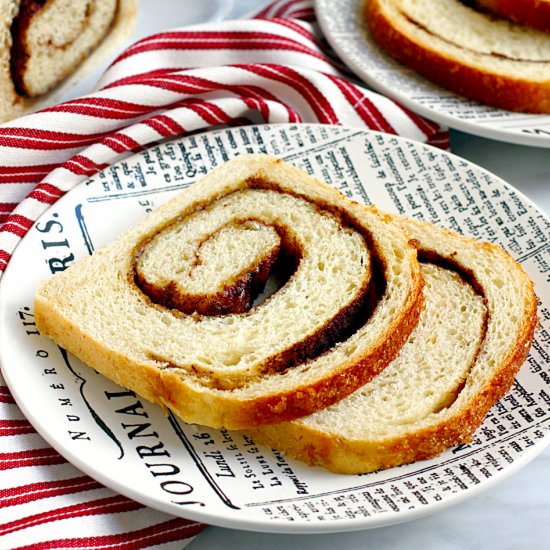 Banana Cinnamon Swirl Bread