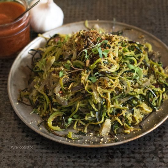 Simple Roasted Zucchini Noodles