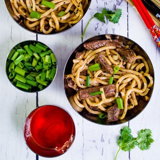 Beefy Garlic Noodles