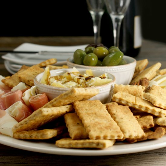 Sourdough Herb Crackers