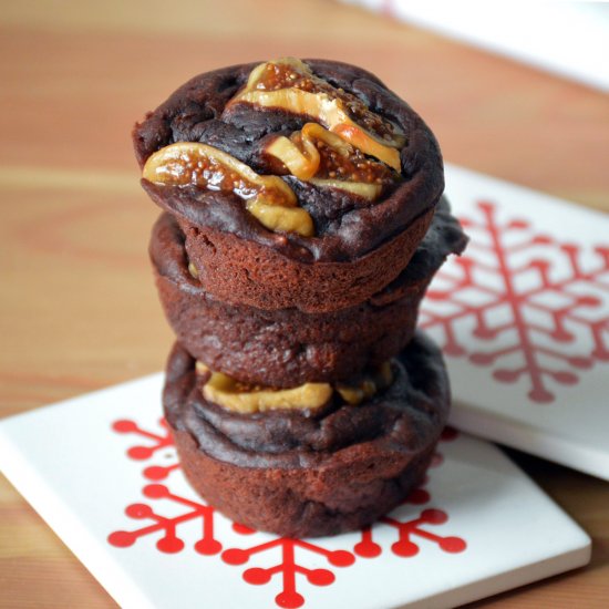 Chocolate Olive Oil Fig Cakes