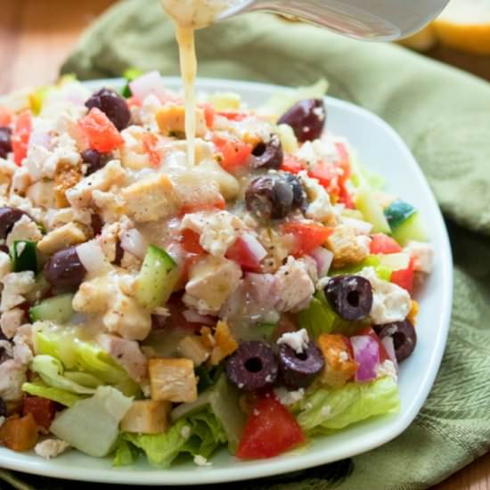 Greek Salad with Homemade Feta Dressing