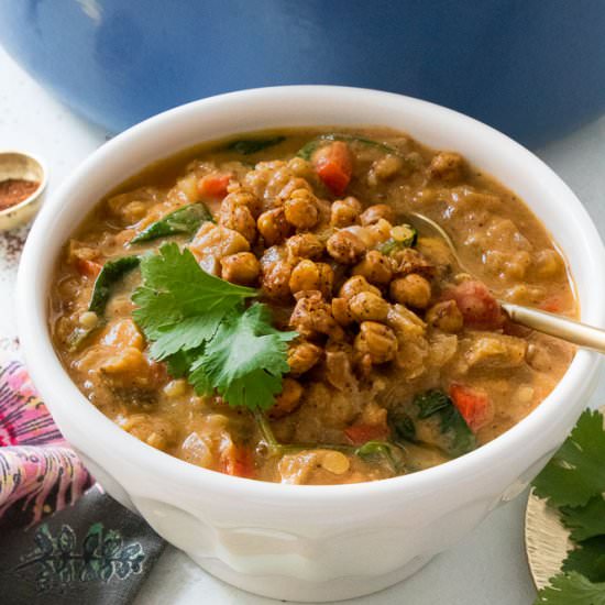 Spicy Red Lentil Veggie Stew