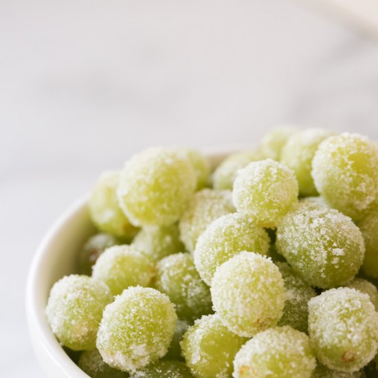 Sugared Champagne Grapes