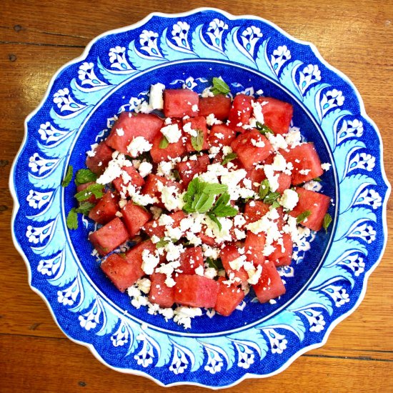 Watermelon, Mint, Feta Salad