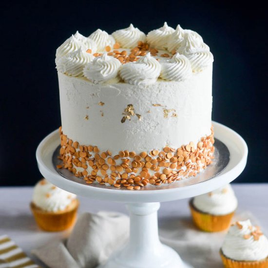 Golden Champagne Cake