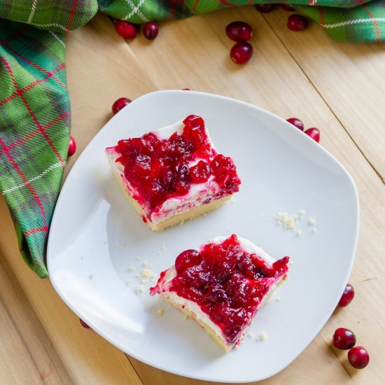 Cranberry Cheesecake Dream Bars