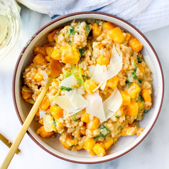 Farro Butternut Squash Risotto