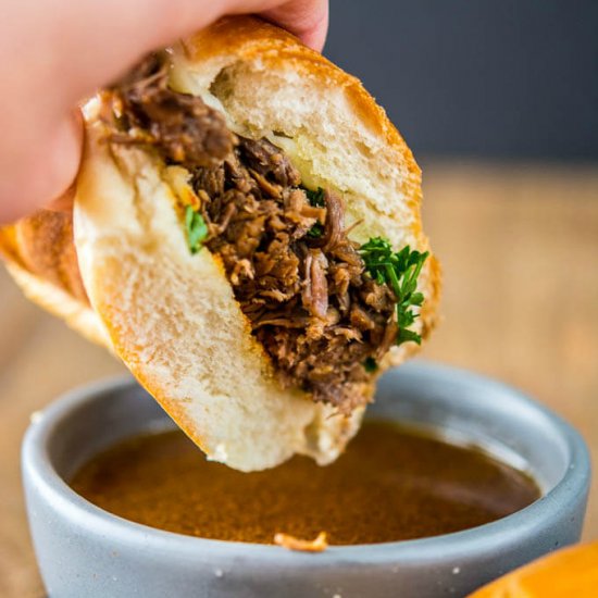 Pressure Cooker French Dip Sandwich