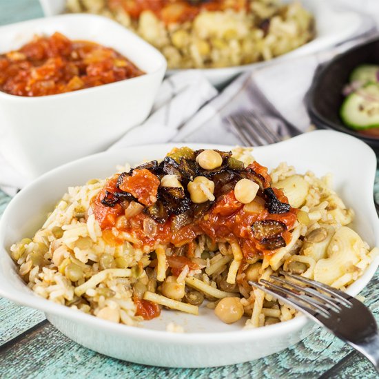 Egyptian Lentil and Rice Pasta