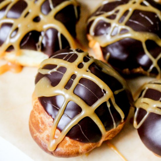 Salted Caramel Profiteroles