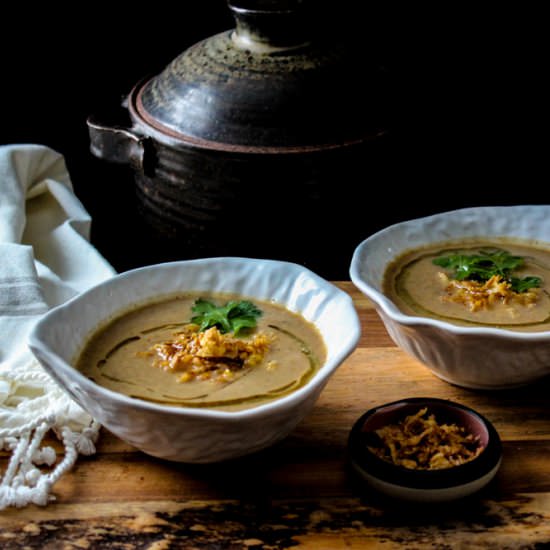 Miso Cauliflower Mushroom Soup