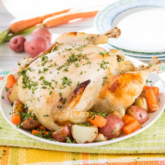 Dutch Oven Roasted Chicken