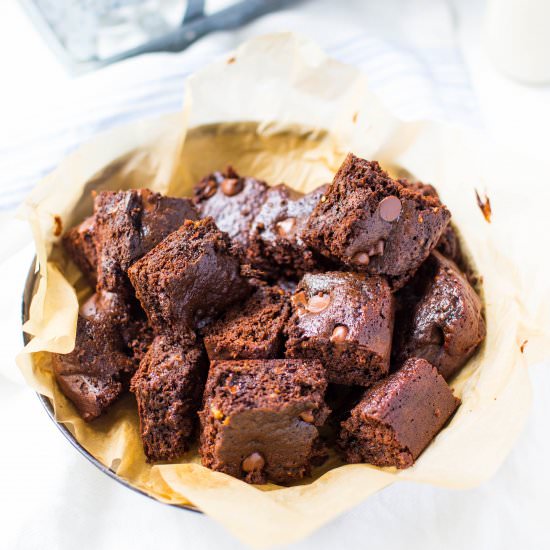 1 Bowl Flourless Chocolate Brownies