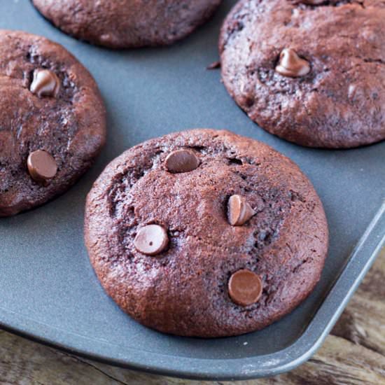 Double Chocolate Banana Muffins