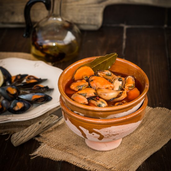 Pickled mussels