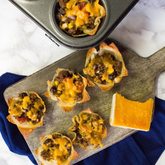 Crunchy Nacho Burrito Cups