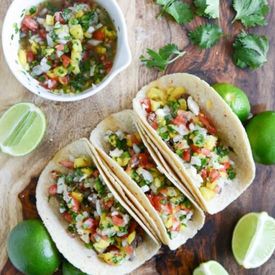 Ginger Garlic Steak Tacos