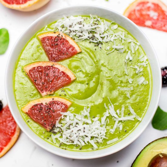 Wintry Green Smoothie Bowl