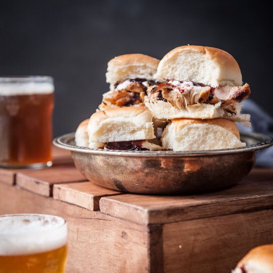 Grilled Beer Chicken Sliders