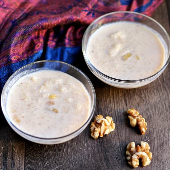 Instant Rice and Walnut Kheer