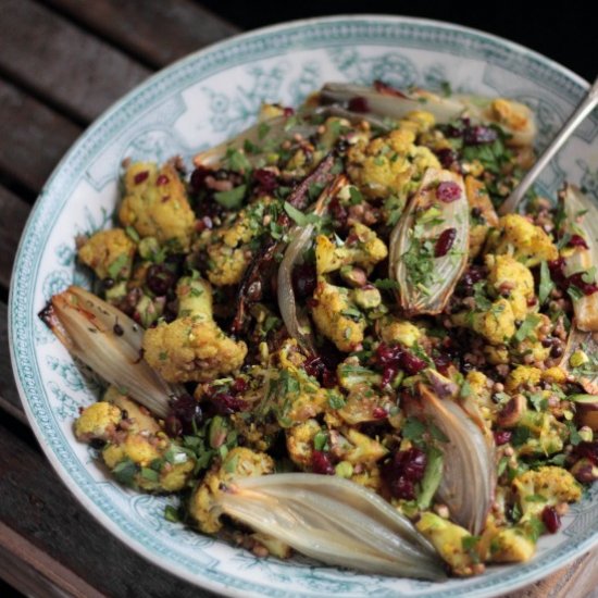 Roasted cauliflower salad